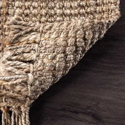 Kirklands Home Hand Woven Looped Natural Jute Area Rug, 9x12 Tan Discount