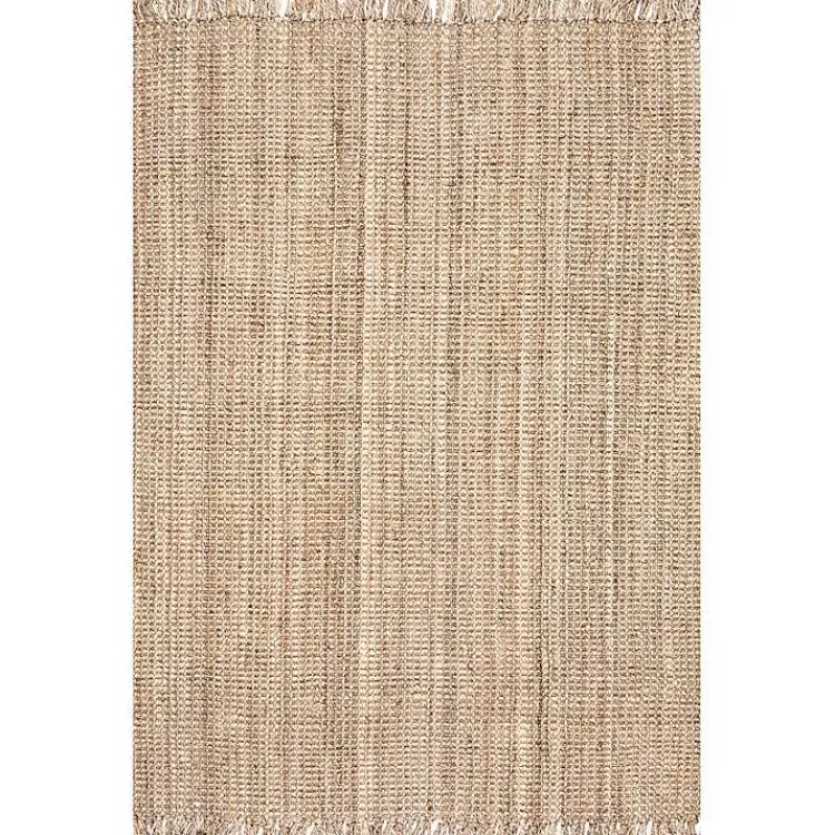 Kirklands Home Hand Woven Looped Natural Jute Area Rug, 9x13 Tan Sale