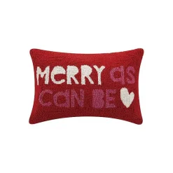 Pillows>Kirklands Home Handhooked Merry As Can Be Lumbar Pillow