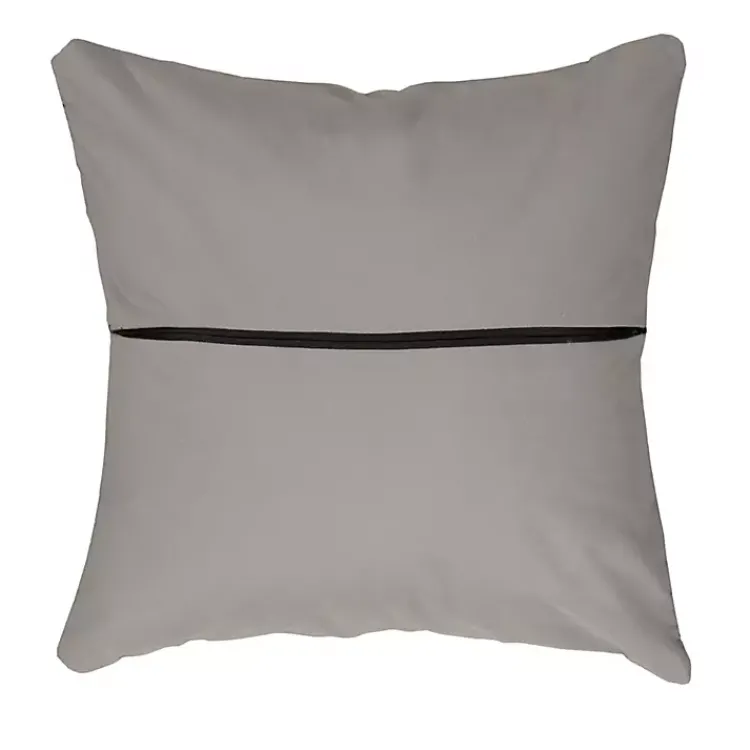 Kirklands Home Handhooked Navy Sand Dollar Outdoor Throw Pillow Outlet