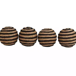 Bowl Filler>Kirklands Home Handmade Black Stripe Jute Rope Orbs, Set of 4