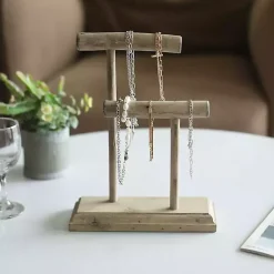 Kirklands Home Handmade Driftwood Medium Jewelry Stand Brown Hot
