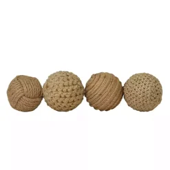 Bowl Filler>Kirklands Home Handmade Jute Rope Orbs, Set of 4 Brown