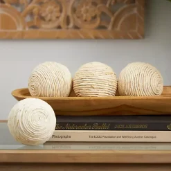 Bowl Filler>Kirklands Home Handmade Wrapped Jute Orbs, Set of 4 Tan