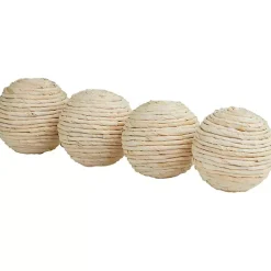 Bowl Filler>Kirklands Home Handmade Wrapped Jute Orbs, Set of 4 Tan