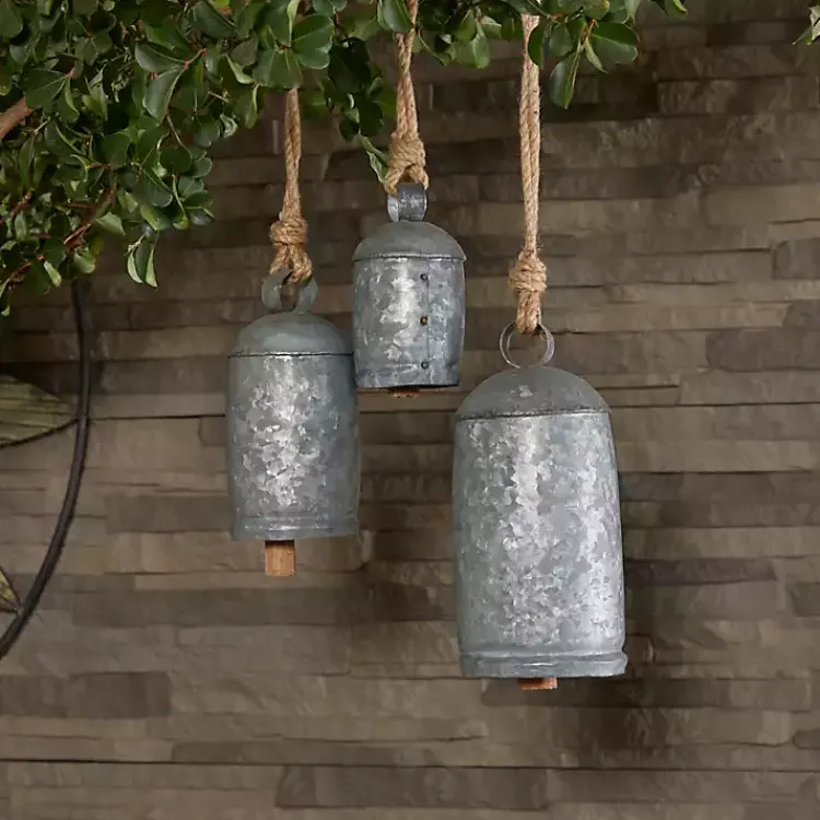Decorative Accents>Kirklands Home Hanging Decorative Bells, Set of 3 Silver