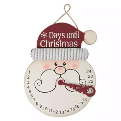 Christmas Art & Wall Decor>Kirklands Home Hanging Santa Claus Advent Calendar White