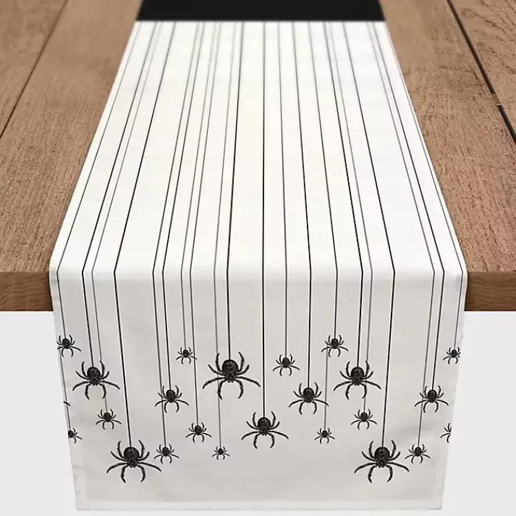 Kirklands Home Hanging Spiders Halloween Table Runner Best