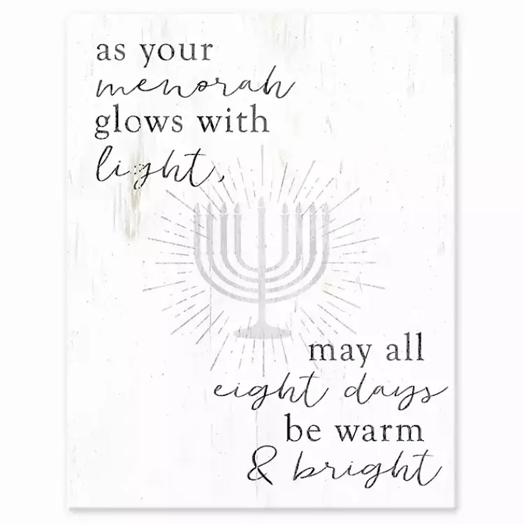 Hanukkah Decorations>Kirklands Home Hanukkah Menorah Easel Back Canvas Art Print