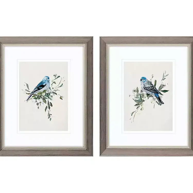 Kirklands Home Happy Bluebirds Framed Art Prints, Set of 2 Hot