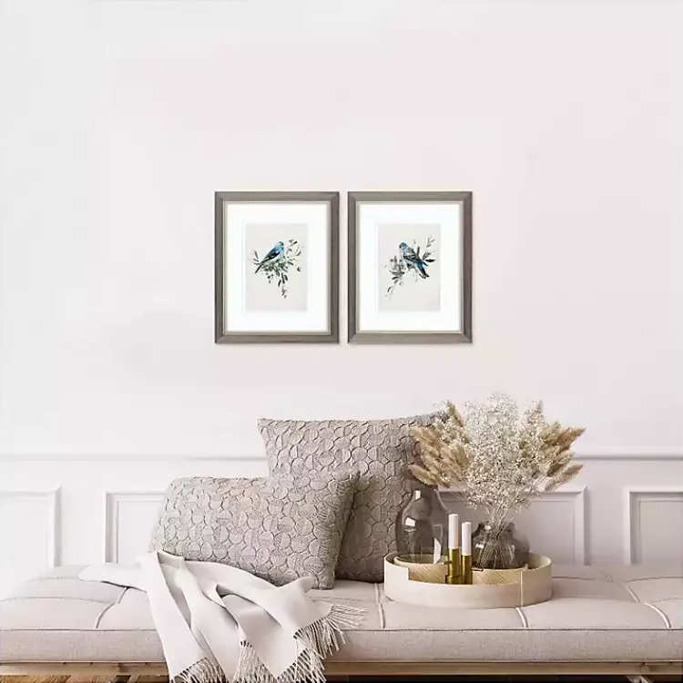 Kirklands Home Happy Bluebirds Framed Art Prints, Set of 2 Hot