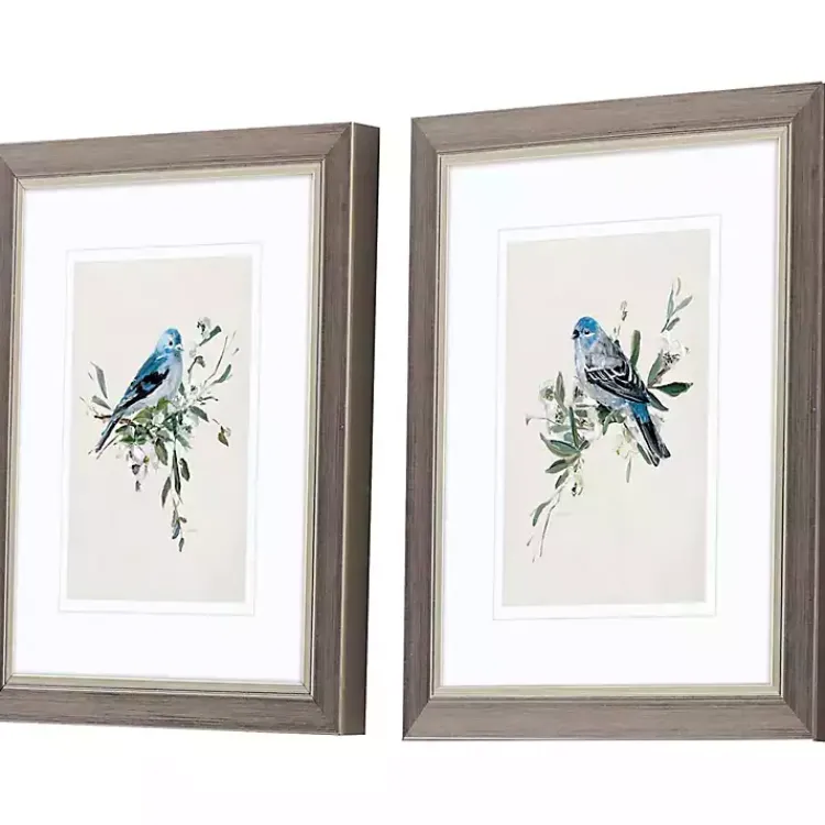 Kirklands Home Happy Bluebirds Framed Art Prints, Set of 2 Hot