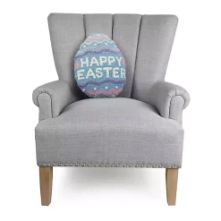Pillows>Kirklands Home Happy Easter Egg Shaped Decorative Throw Pillow
