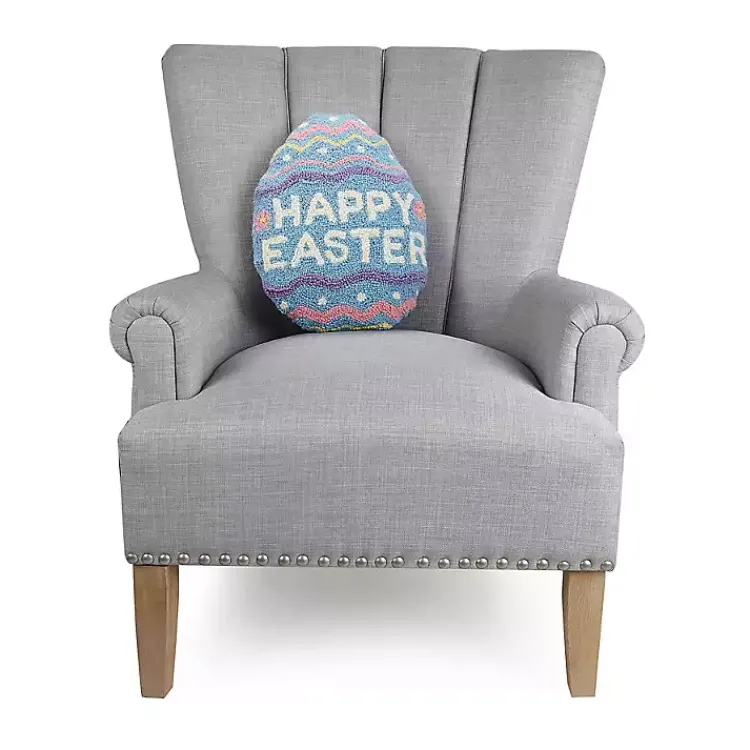 Pillows>Kirklands Home Happy Easter Egg Shaped Decorative Throw Pillow