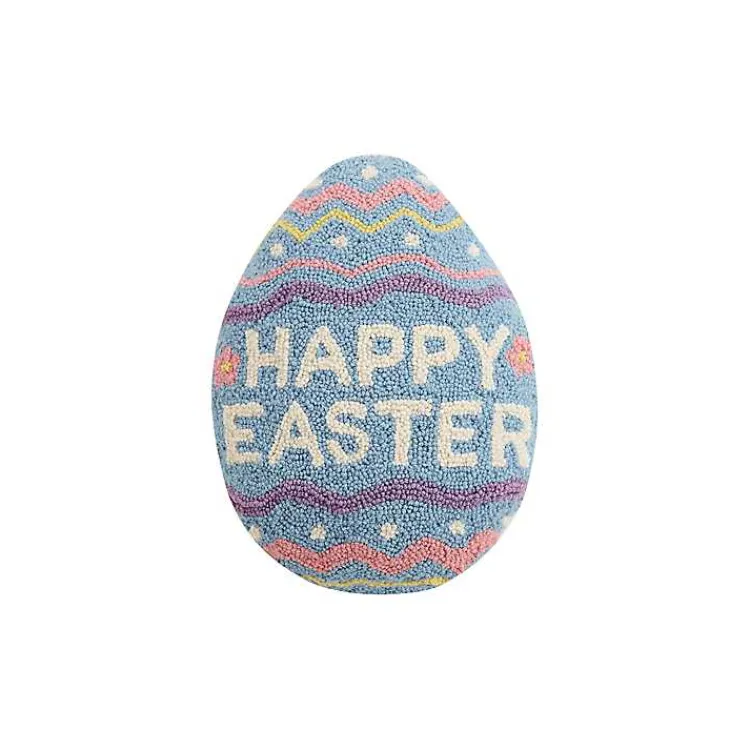 Pillows>Kirklands Home Happy Easter Egg Shaped Decorative Throw Pillow