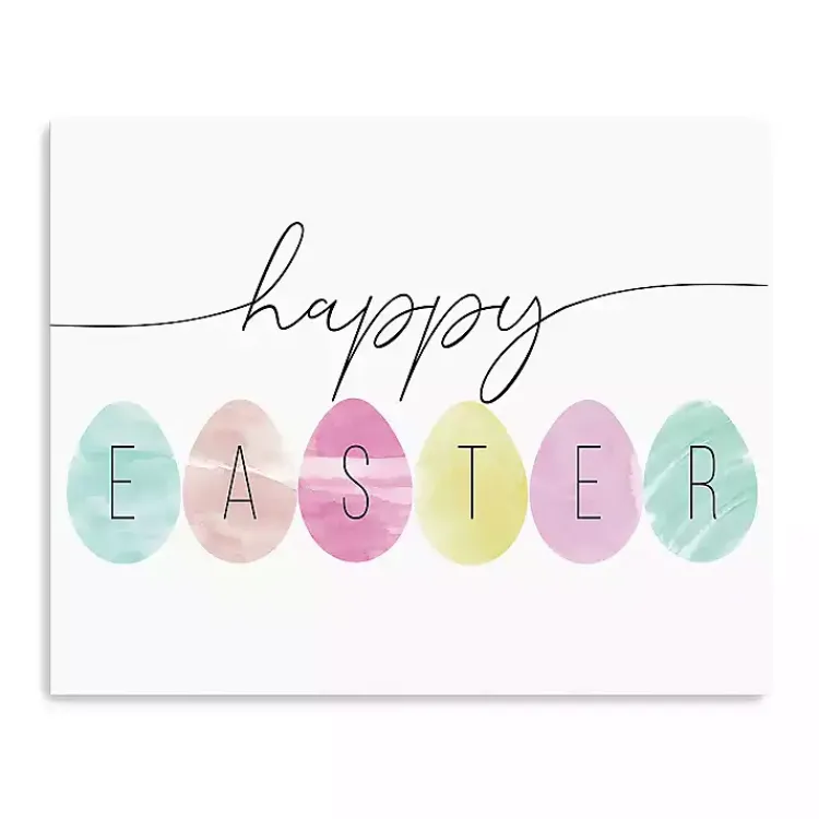 Easter Decorations>Kirklands Home Happy Easter Eggs Canvas Art Print