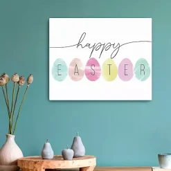Easter Decorations>Kirklands Home Happy Easter Eggs Canvas Art Print