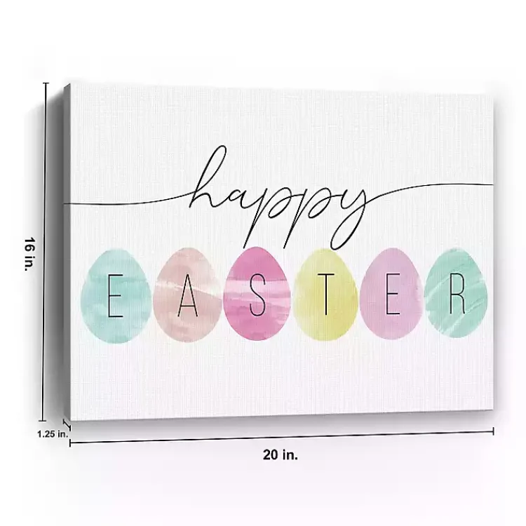 Easter Decorations>Kirklands Home Happy Easter Eggs Canvas Art Print