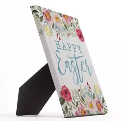 Easter Decorations>Kirklands Home Happy Easter Floral Tabletop Canvas Art Print