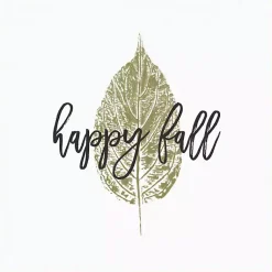 Fall>Kirklands Home Happy Fall Leaf Stamp Framed Canvas Art Print