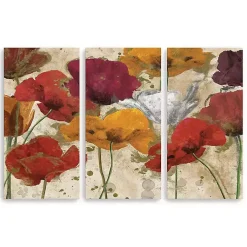 Kirklands Home Happy Flowers Canvas Art Prints, Set of 3 Multi Outlet