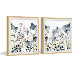 Kirklands Home Happy Garden Diptych Framed Art Prints, Set of 2