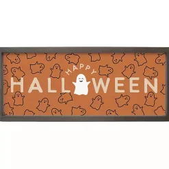 Halloween>Kirklands Home Happy Ghosts and Halloween Framed Wall Plaque Orange