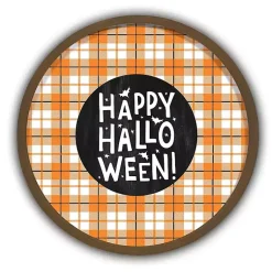 Halloween>Kirklands Home Happy Halloween Framed Canvas Art Print Brown