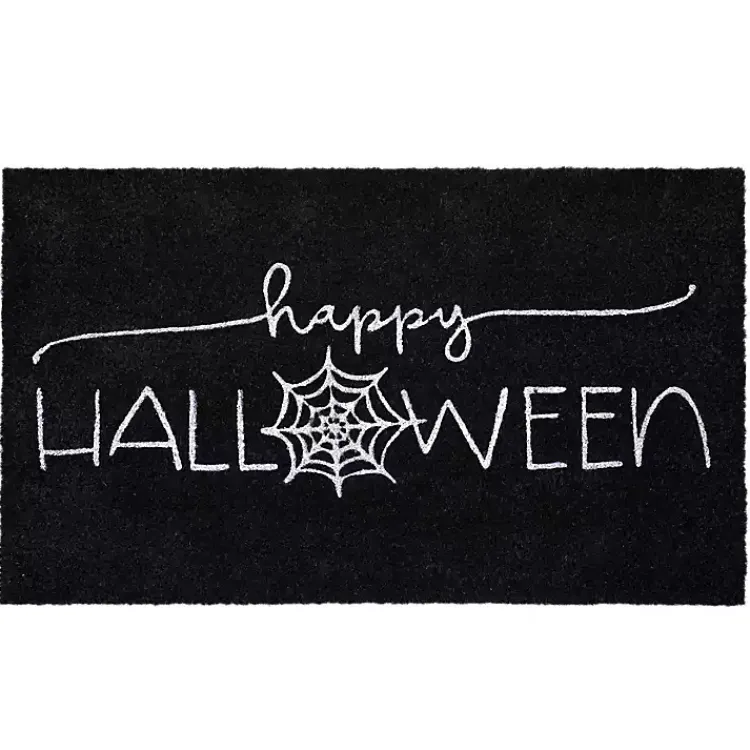 Halloween>Kirklands Home Happy Halloween Spider Web Doormat