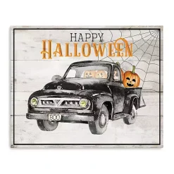 Halloween>Kirklands Home Happy Halloween Truck Canvas Art Print