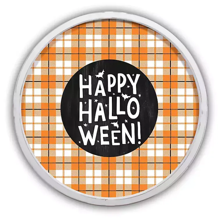 Halloween>Kirklands Home Happy Halloween Framed Canvas Art Print White