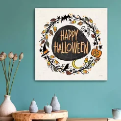 Halloween>Kirklands Home Happy Halloween Wreath Canvas Art Print