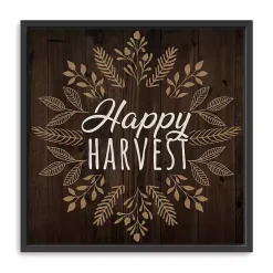 Fall>Kirklands Home Happy Harvest Floral Giclee Canvas Wall Plaque Brown