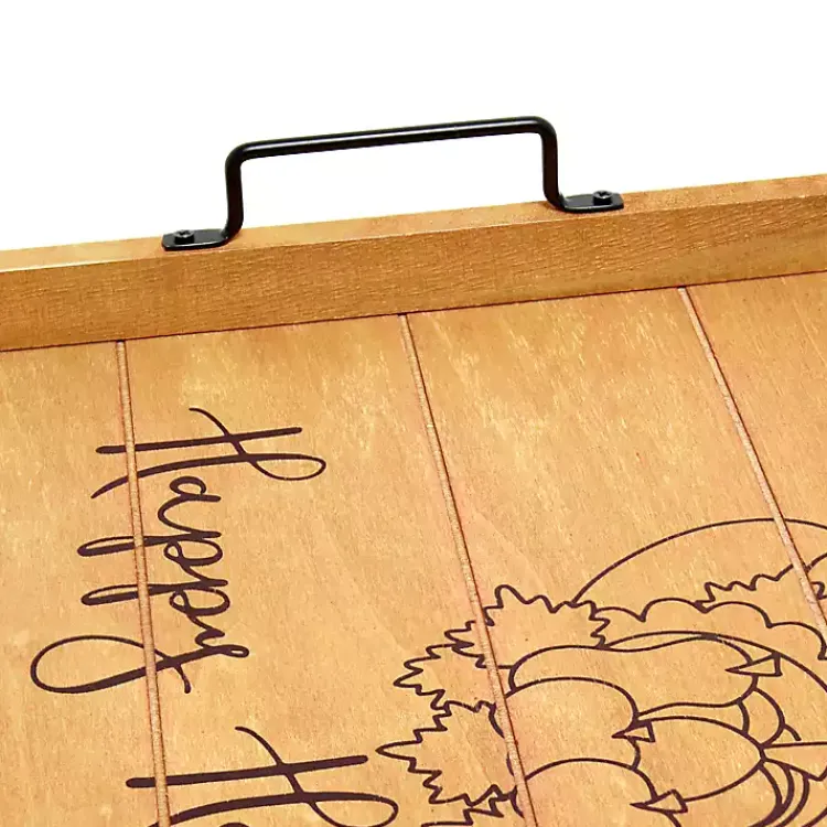 Fall>Kirklands Home Happy Harvest Wood Tray Tan