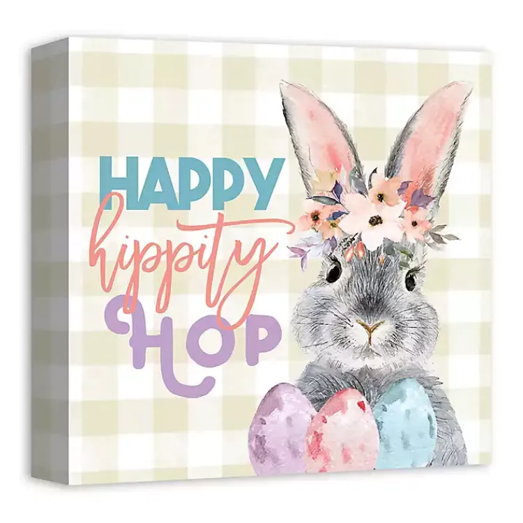 Easter Decorations>Kirklands Home Happy Hippity Hop Canvas Art Print Multi