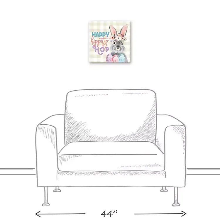 Easter Decorations>Kirklands Home Happy Hippity Hop Canvas Art Print Multi