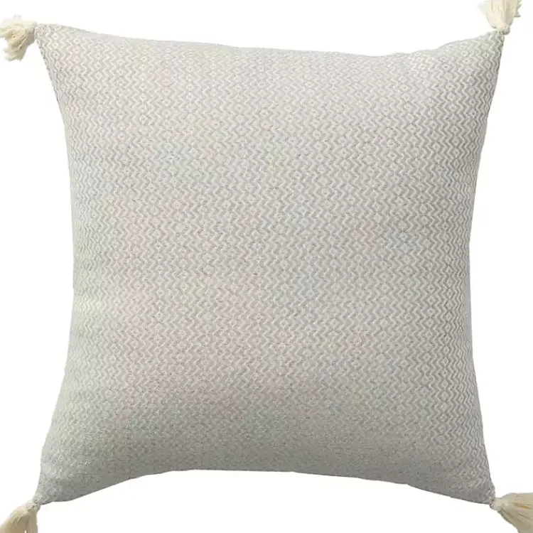 Pillows>Kirklands Home Harbor Chevron Organic Cotton Throw Pillow Gray