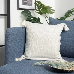 Pillows>Kirklands Home Harbor Chevron Organic Cotton Throw Pillow Gray