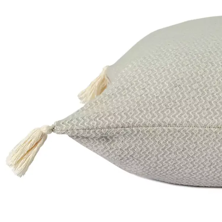 Pillows>Kirklands Home Harbor Chevron Organic Cotton Throw Pillow Gray