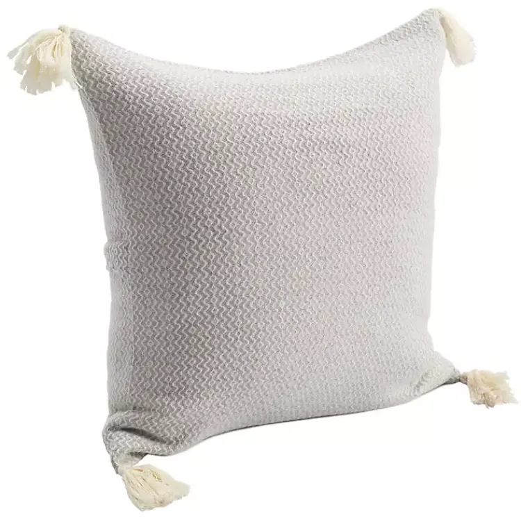 Pillows>Kirklands Home Harbor Chevron Organic Cotton Throw Pillow Gray