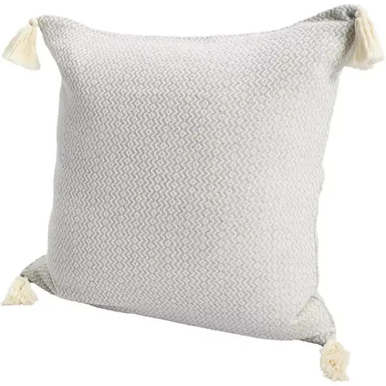 Pillows>Kirklands Home Harbor Chevron Organic Cotton Throw Pillow Gray