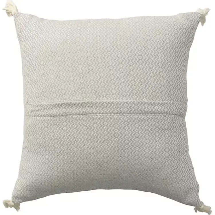 Pillows>Kirklands Home Harbor Chevron Organic Cotton Throw Pillow Gray