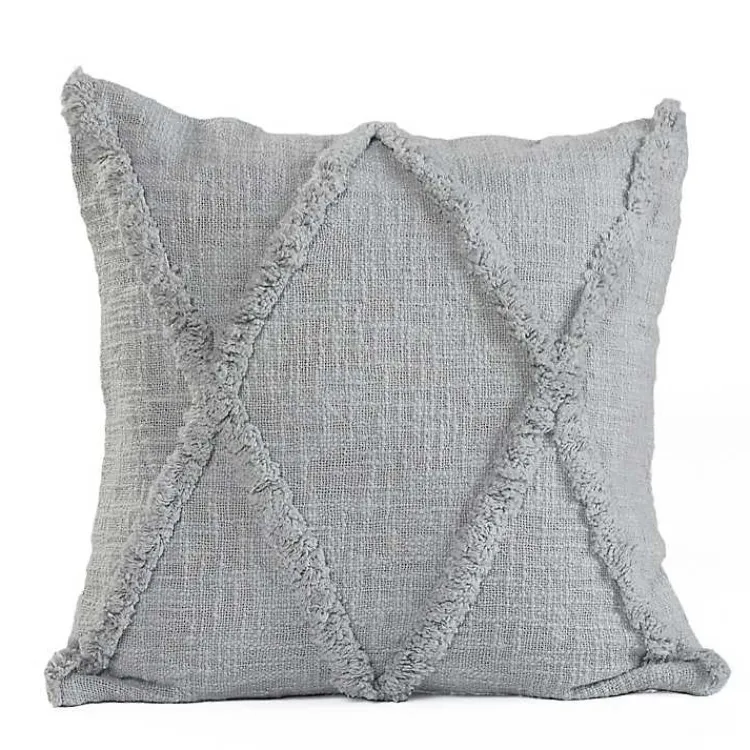 Pillows>Kirklands Home Harbor Tufted Diamond Pillow, 18 in. Gray