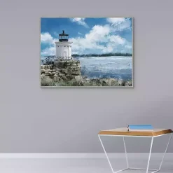 Kirklands Home Harbor Watch Framed Canvas Art Print Clearance