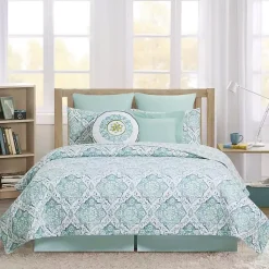 Kirklands Home Harlen Mosaic 3-pc. King Quilt Set Blue Discount
