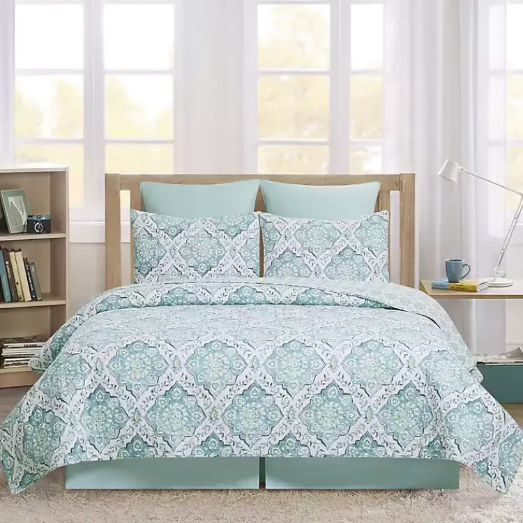 Kirklands Home Harlen Mosaic 3-pc. King Quilt Set Blue Discount