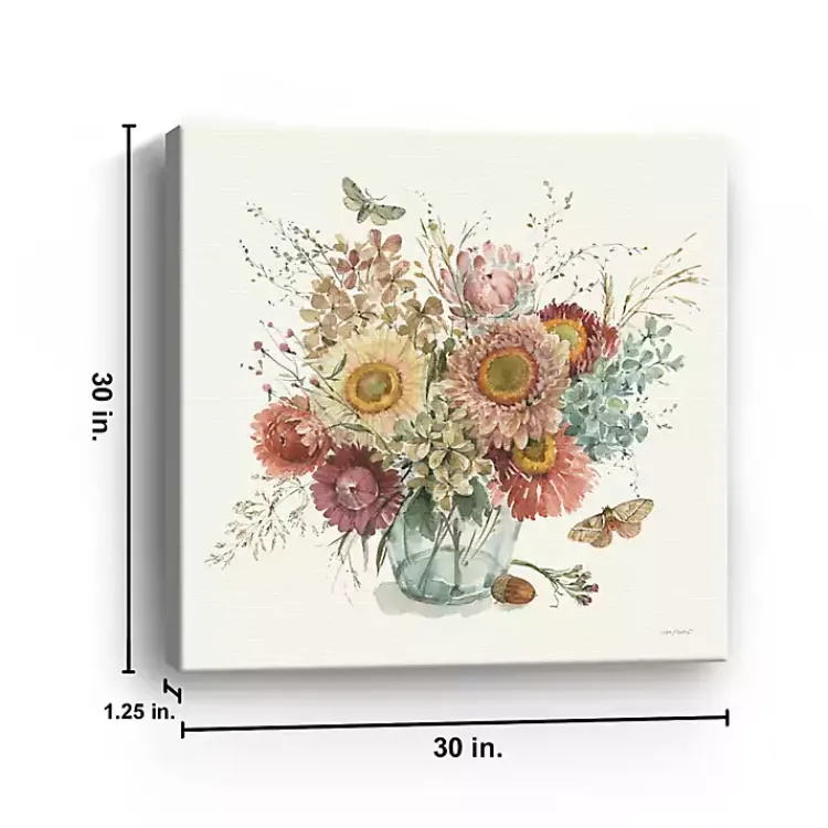 Fall>Kirklands Home Harvest Bouquet Canvas Art Print, 30x30 in. Multi