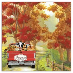 Fall>Kirklands Home Harvest Cow Ride Canvas Art Print