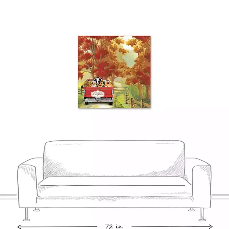 Fall>Kirklands Home Harvest Cow Ride Canvas Art Print