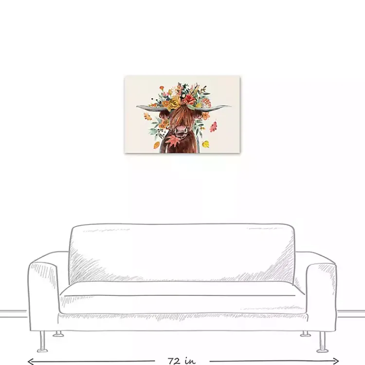 Fall>Kirklands Home Harvest Highland Cow Canvas Art Print